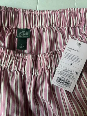 Women's Wide Leg‎ Pants Target Pink Striped Tie Detail High Waist NWT thumbnail 5