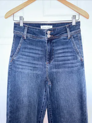 Risen Slant Pocket Wide Leg Jeans Blue Size 26 thumbnail 7