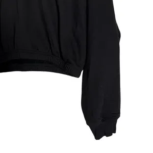 Alo Yoga Devotion Black Cropped Long Sleeve Crewneck Sweatshirt Small thumbnail 4