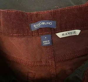 Maroon corduroy mom jeans thumbnail 9