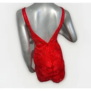 JOVANI 4552 Red Embellished Deep V-Neck Cocktail Dress Size 2 NWT Prom Party thumbnail 7