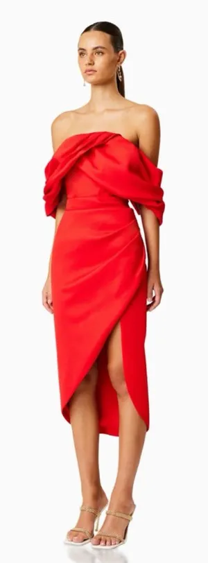 Elliatt March Off-Shoulder Ivory Midi Dress Size‎ Small $265 thumbnail 1
