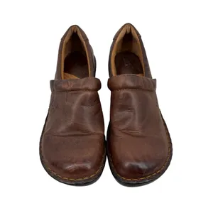 B.O.C. Born Concept Brown Leather Clogs Slip On Shoes Womens 9.5‎ M Boho Mule thumbnail 2