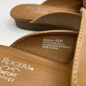 Kim Rogers Brown Emersyn Mules With Gold Chain Accent thumbnail 5