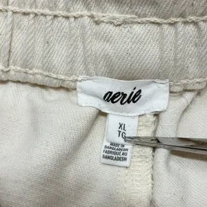 Aerie High Waisted Cream Colored Relaxed Fit Shorts Women’s Size XL thumbnail 5