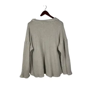 Bucketlist Button Down Shirt Womens Medium Tan Waffle Knit‎ Utility Shacket thumbnail 4