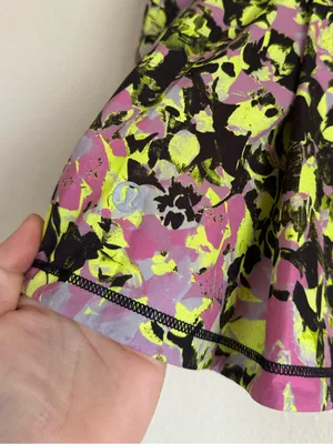 Lululemon Pace Rival Mid-Rise Skirt in Inflected Highlight Yellow Multi / Black thumbnail 9