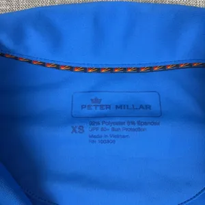 Peter Millar Polo Shirt Womens XS Blue Arthrex Logo UPF 50 Golf Stretch thumbnail 3