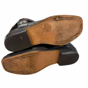 Pintainho Black Leather Moto Harness Boots Shoes 36 thumbnail 9