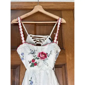 ABERCROMBIE & FITCH Bra-Free Embroidered White Maxi Dress Size XS NEW thumbnail 8