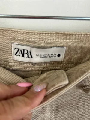 Zara The Marine Straight Jeans Tan thumbnail 8