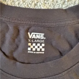 Vans Off The Wall Long Sleeve Cropped Shirt Size XL Cotton Black thumbnail 5