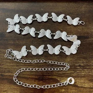 Silver Y2K Butterfly Fairycore Chain Belt, Fits 23-41.5 Inches, X7GA1276 thumbnail 6