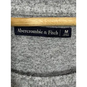 Abercrombie & Fitch Gray Scoop Neck Pockets Long Sleeve Mini Dress Womens Size M thumbnail 3