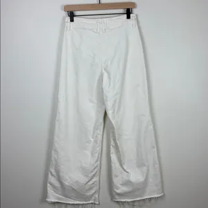 Zara Wide Leg High Rise White Jeans Women’s Size 6 Baggy Denim Relaxed Fit thumbnail 6