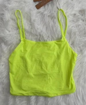 Skims Fits Everybody Strappy Back Cami Green Highlighter Size XXS thumbnail 1