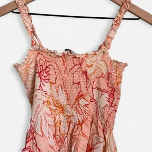 Patrons of Peace Orange & Pink Floral Crop Top Size Small thumbnail 2