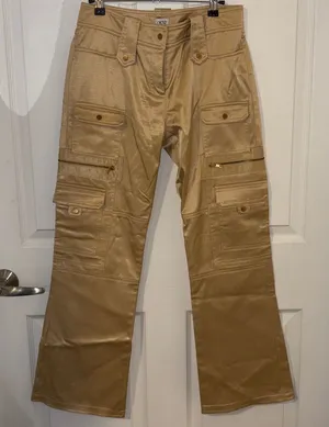 Cache gold/Beige Pants with Utility Pockets SZ 4 thumbnail 1