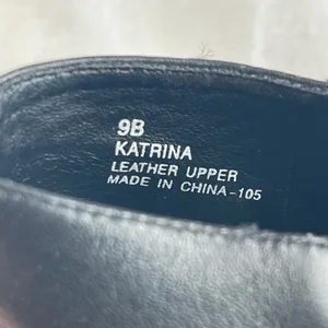 Impo Katrina Black Leather‎ Square Toe Block Heel Ankle Boots Womens 9B Stretch thumbnail 8