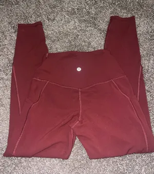 Lululemon Burgundy Leggings 25" thumbnail 1