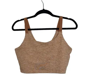 Aerie Offline The Hugger Recharge Least Support Unlined Brown Sports Bra thumbnail 1