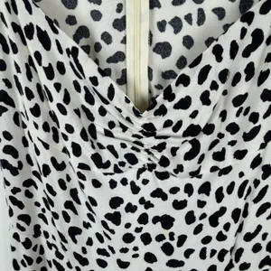 Reformation Dalmatian Printed Slit Midi Dress Size 0 Feminine Chic Lightweight thumbnail 3