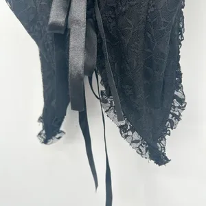Mixed Threads Womens Y2K Black Lace Tie Front‎ Corset Going Out Top Bustier XS thumbnail 5