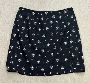 Aeropostale Mini Skirt Womens S Floral Black Cottagecore Y2K Fairy Grunge Twee thumbnail 1