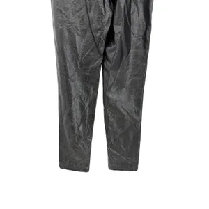 White Fox Crinkle Patent Straight Leg Pants High Rise Black Size XS‎ thumbnail 7