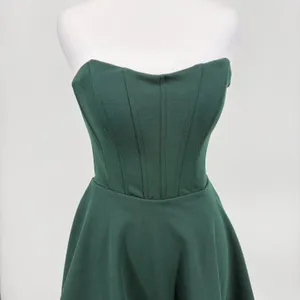 B. Darlin Forest Green Strapless Corset Bodice Skater Dress 4XGY330 Size 1/2‎ thumbnail 2