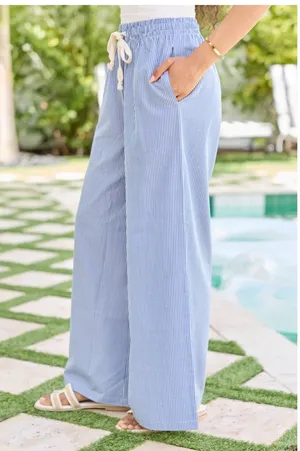 Pink Lily Mia wide leg pull on pants thumbnail 2