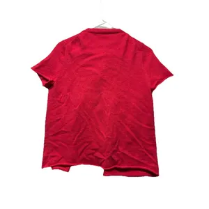 J CREW 100% cashmere short-sleeve cardigan in Size Medium Red 2 Button thumbnail 3