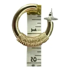 And Now This Gold‎ Plated C Hoop Earrings thumbnail 6