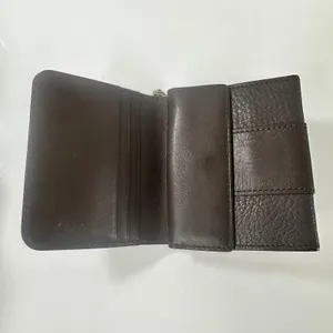 Chloé Wallet Womens One Size Brown Leather Chain C Logo Trifold Wristlet thumbnail 10