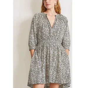 Apiece Apart Dress Womens XS Black Yellow Floral Organic Cotton Mini Summer thumbnail 3