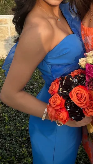 Ball Bella One Shoulder Blue Dress Size XS thumbnail 3