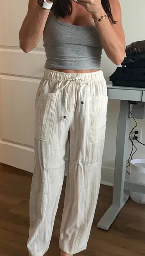 Zara Europe Linen Pants thumbnail 1