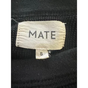 MATE the Label Organic Thermal Boxy Crop top in jet black size small thumbnail 7