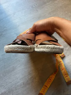 Sam Edelman Alisha Espadrille Leather Flat Sandals Ankle Tie Size 7 thumbnail 5