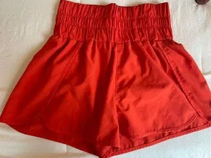Boutique High Waisted athletic Shorts Orange thumbnail 1