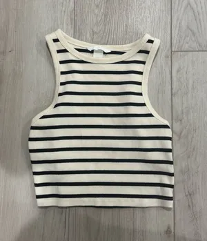H&M Striped Rib Tank thumbnail 1