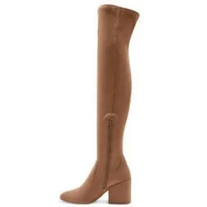 DV by Dolce Vita Cayla Suede Over-the-Knee Boots, Light Taupe, Size 7, EUC thumbnail 2
