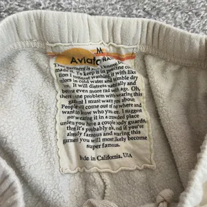 Aviator Nation 5 stripe Cream Sweatpant size medium thumbnail 3