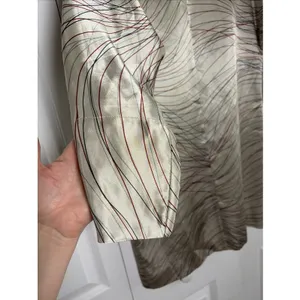 Harve Benard Vintage Mock‎ Neck Shift Dress Womens 4 Silver Abstract Satin thumbnail 3