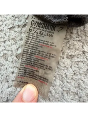 Gymshark Shark Fitness Cropped Long Sleeve Henley Top Gray Women's Small Y2K thumbnail 6