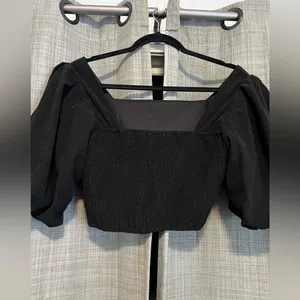 Entro Black Puff Sleeve Blouse thumbnail 3