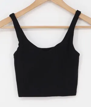 Aerie Tank Top Womens XS Real Me Recharge Black Cropped Excellent thumbnail 1