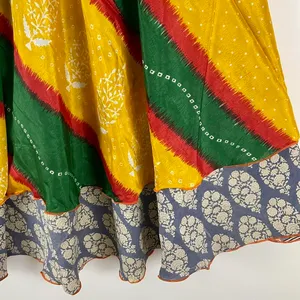 Reversible Maxi Wrap Skirt BINW505 Yellow thumbnail 3