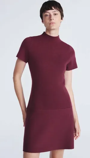 Scoop Women’s Jacquard Fit & Flare Sweater Dress, Sizes XS thumbnail 1
