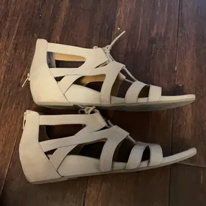 - Montana low heel wedge lace up sandals #10 thumbnail 4